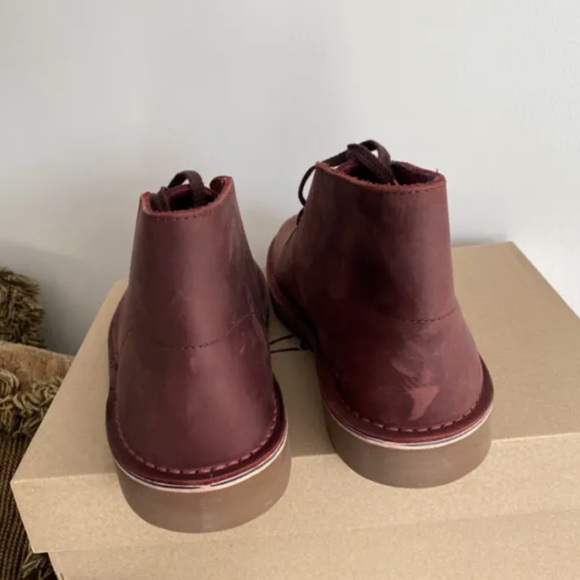 Clarks Bushacre 2 Aubergine Leather Men Chukka Boots- SZ 9.5, 10, 10.5, 11 main image 8